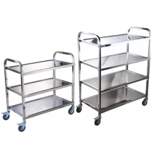 Hotel Restaurant Equipment Mobile Delivery Dining Commercial Kitchen Stainless Steel Detachable Trolley